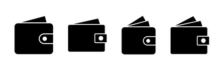 Wallet icon set. wallet vector iconのイラスト素材