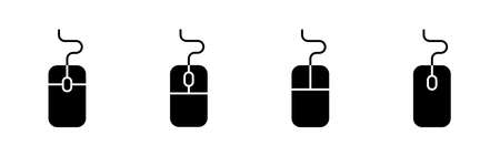 Mouse icon set. click icon vector. pointer icon vector.のイラスト素材