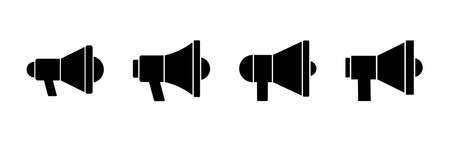 Megaphone icon set. Loudspeaker icon vector.のイラスト素材
