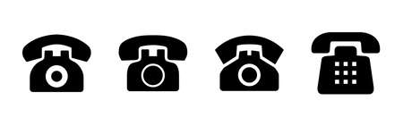 Telephone icon set. phone icon vector.のイラスト素材