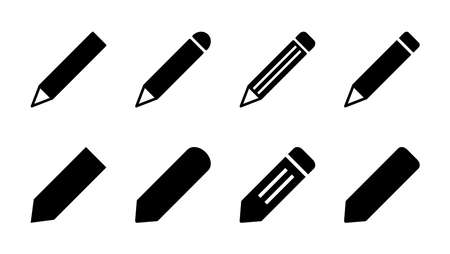 Pencil icon set. pen symbol. edit icon vectorのイラスト素材