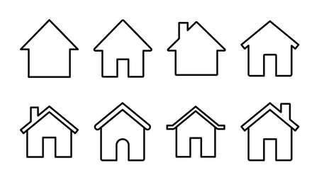 House icon set. Home icon vectorのイラスト素材