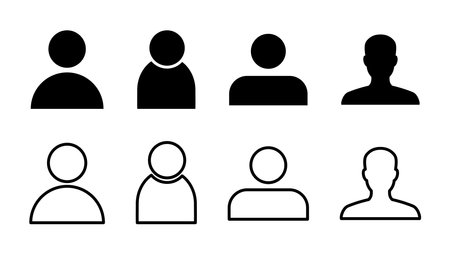 people icon set. person icon vector. User Icon vectorのイラスト素材
