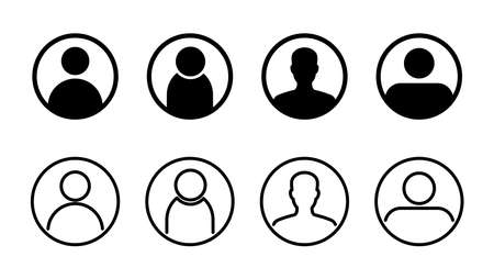 people icon set. person icon vector. User Icon vectorのイラスト素材
