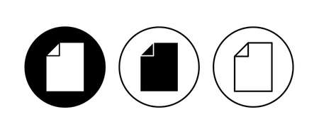 Document icon set. Paper icon. File Iconのイラスト素材