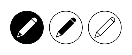 Pencil icon set. pen symbol. edit icon vectorのイラスト素材