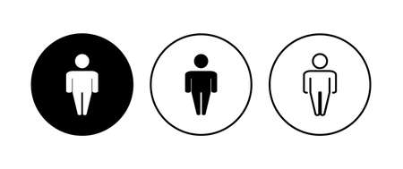 Man icon set. male icon vector. human symbolのイラスト素材