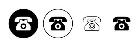 Telephone icon set. phone icon vector.のイラスト素材