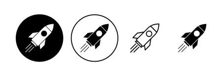 Rocket icon set. Startup icon vector.のイラスト素材