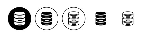 Database icon set. database vector icon