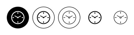 Clock icon set. Time icon vector. watch icon symbolのイラスト素材