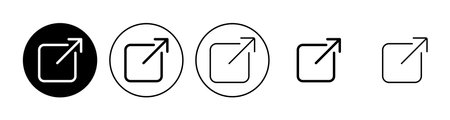 External link icon set. link icon vector. hyperlink symbolのイラスト素材