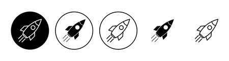 Rocket icon set. Startup icon vector.のイラスト素材