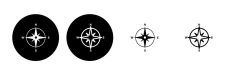 Compass icon set. arrow compass icon vectorのイラスト素材