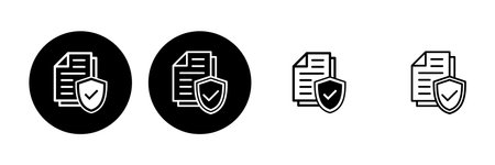 Insurance icon set. insurance symbol vectorのイラスト素材