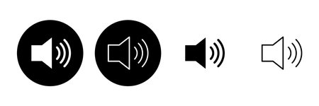 Speaker icon set. volume icon vector. loudspeaker icon vector. sound symbolのイラスト素材