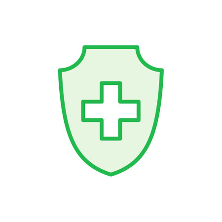 Health insurance icon set. Insurance health document iconのイラスト素材
