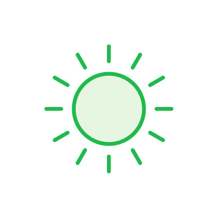 Sun icon set. Brightness Icon vectorのイラスト素材