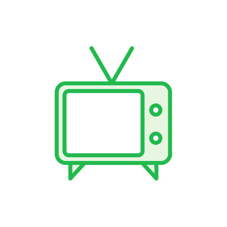 Tv icon set. television icon vectorのイラスト素材