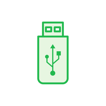 Usb icon set. Flash disk icon vectorのイラスト素材