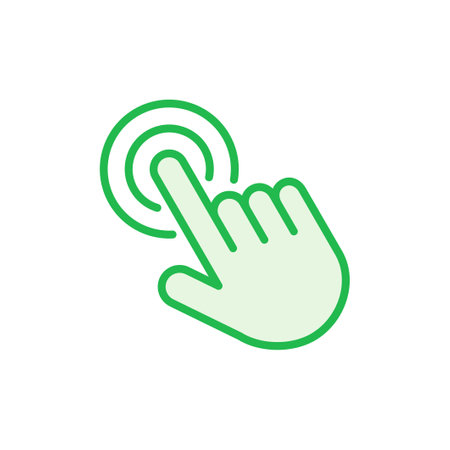 Hand click icon set. pointer icon vector. hand cursor icon vectorのイラスト素材