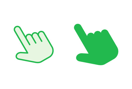 Hand click icon set. pointer icon vector. hand cursor icon vectorのイラスト素材