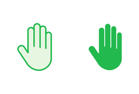 Hand icon set. hand vector icon, palm,clickのイラスト素材
