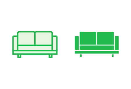Sofa icon set. sofa icon illustrationのイラスト素材