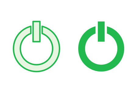 Power icon set. Power Switch Icon. Electric powerのイラスト素材