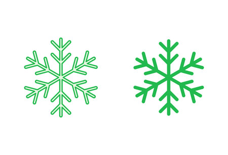 Snow icon set. snowflake icon vectorのイラスト素材