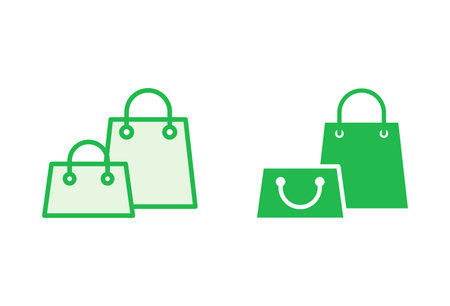 Shopping bag icon set. shopping icon vectorのイラスト素材