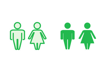 Man and woman icon set. male and female symbolのイラスト素材