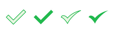 Check mark set. Check mark icon. Tick mark symbol vector