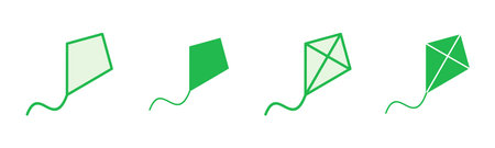 Kite icon set. kite vector icon.のイラスト素材