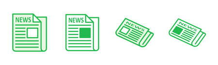 Newspaper icon set. news paper vector sign