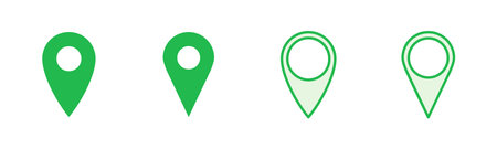 Pin icon set. Location icon vector. destination icon. map pinのイラスト素材