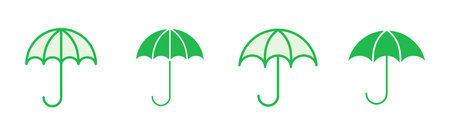 Umbrella icon set. umbrella sign iconのイラスト素材