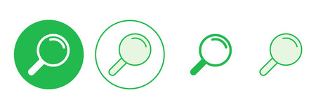 Search icon set. search magnifying glass iconのイラスト素材