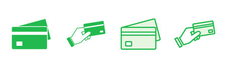 Credit card icon set. Credit card payment icon vectorのイラスト素材