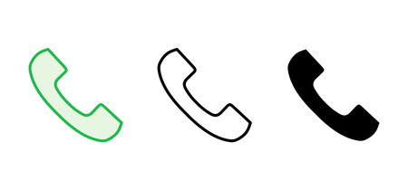 Call icon set. telephone icon vector. phone icon vector. contact usのイラスト素材