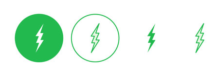 Lightning icon set. electric icon vector. power icon. energy sign