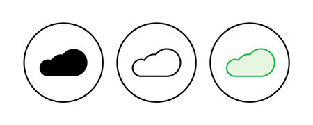 Cloud icon set. cloud vector iconのイラスト素材