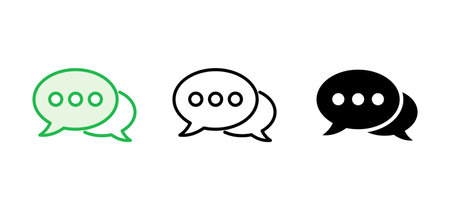 Chat icon set. speech bubble icon. comment icon vector. message. contact usのイラスト素材