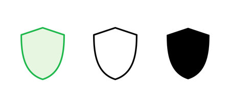 Shield icon set. Protection icon vector. Security vector iconのイラスト素材