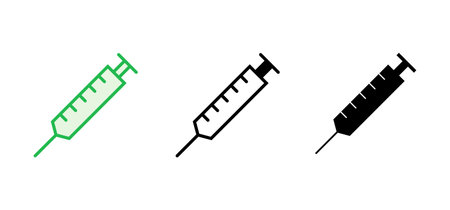 Syringe icon set. injection icon vector.のイラスト素材