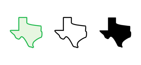 Texas icon set. texas sign symbolのイラスト素材