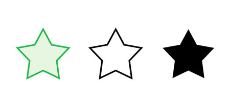 Star Icon set. rating icon vector. favourite star iconのイラスト素材