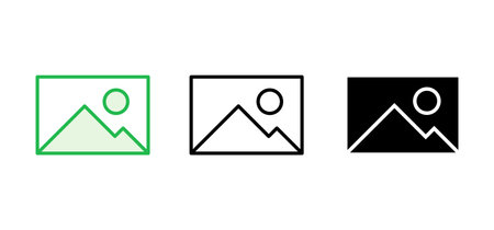 Picture icon set. photo gallery icon symbol