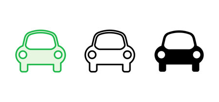 Car icon set. car vector icon. small sedanのイラスト素材