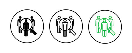 Hiring icon set. Search job vacancy icon. Human resources concept. Recruitmentのイラスト素材